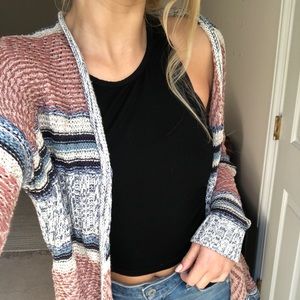 American Eagle Patterned Knit Cardigan